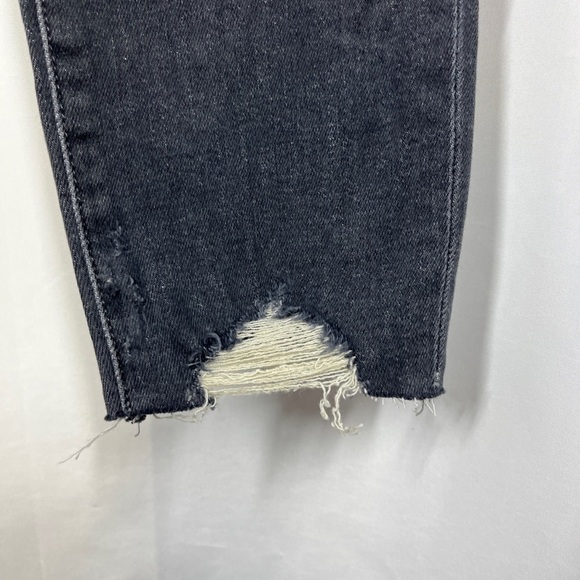 J Brand Low Rise Distressed Skinny Jeans Cropped in Ashes Destruct Grey Size 26 - Picture 9 of 9